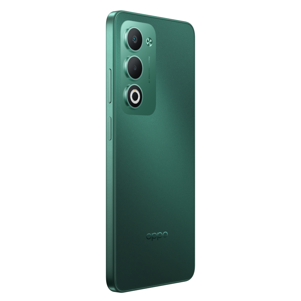 📱 ¡El OPPO A5 5G está aquí y viene a romperla! 1 AB5高配 产品图Product images 极光绿Aurora green 背左45度Back left 45 PNG RGB 20250313 scaled 1